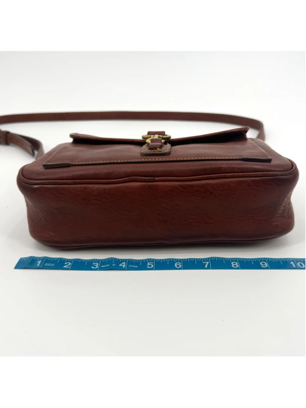 Vintage Archival Ralph Lauren Cognac Leather Crossbody Camera Bag Unisex